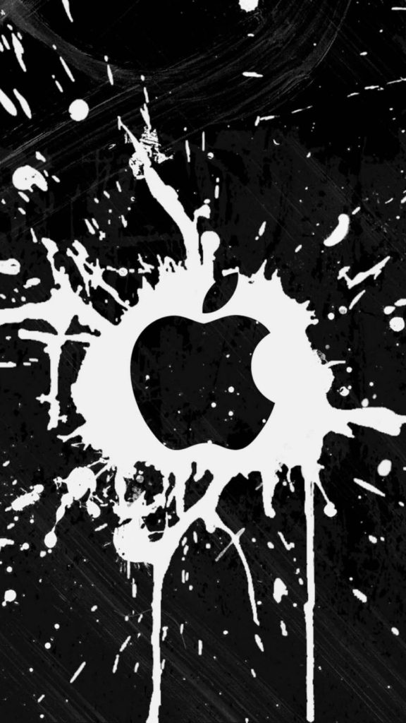 значок apple на черном фоне
