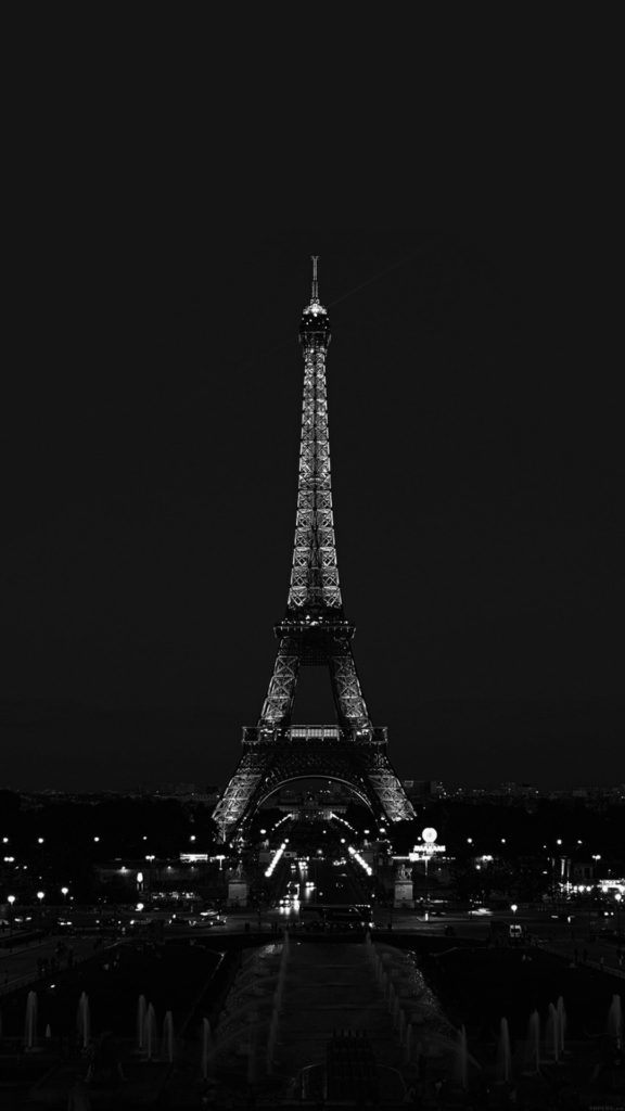 обои, картинки на темном фоне, заставка на телефон париж башня