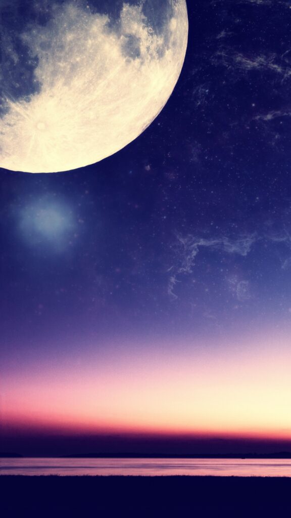 скачать обои луна, на телефон, картинка, небо
