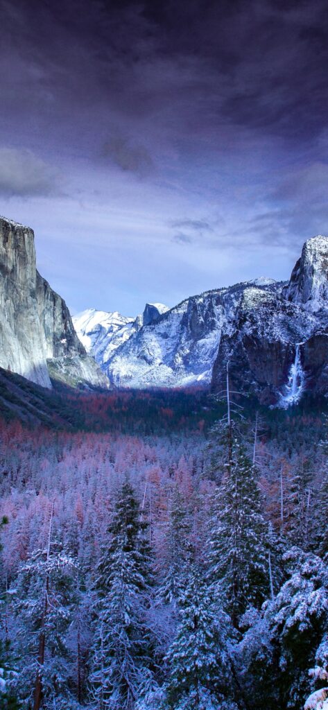 обои, вертикальные, фото, горы зима, высокое качество