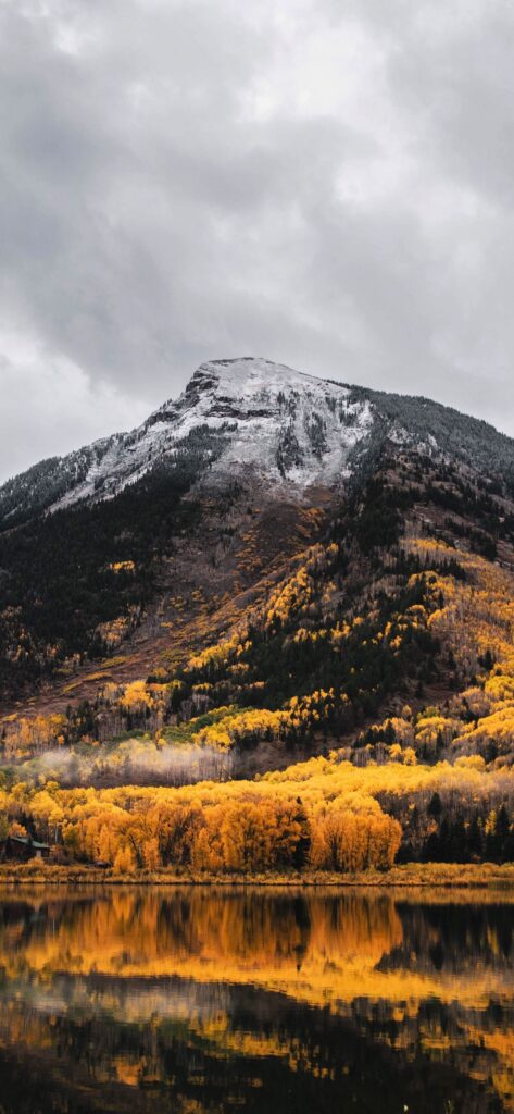 обои, вертикальные, фото, гора осень, высокое качество