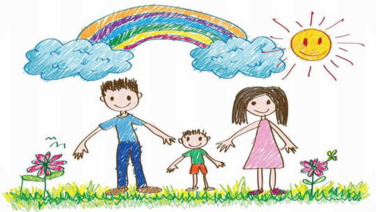 Рисунки на тему Семья для детей (75 картинок)