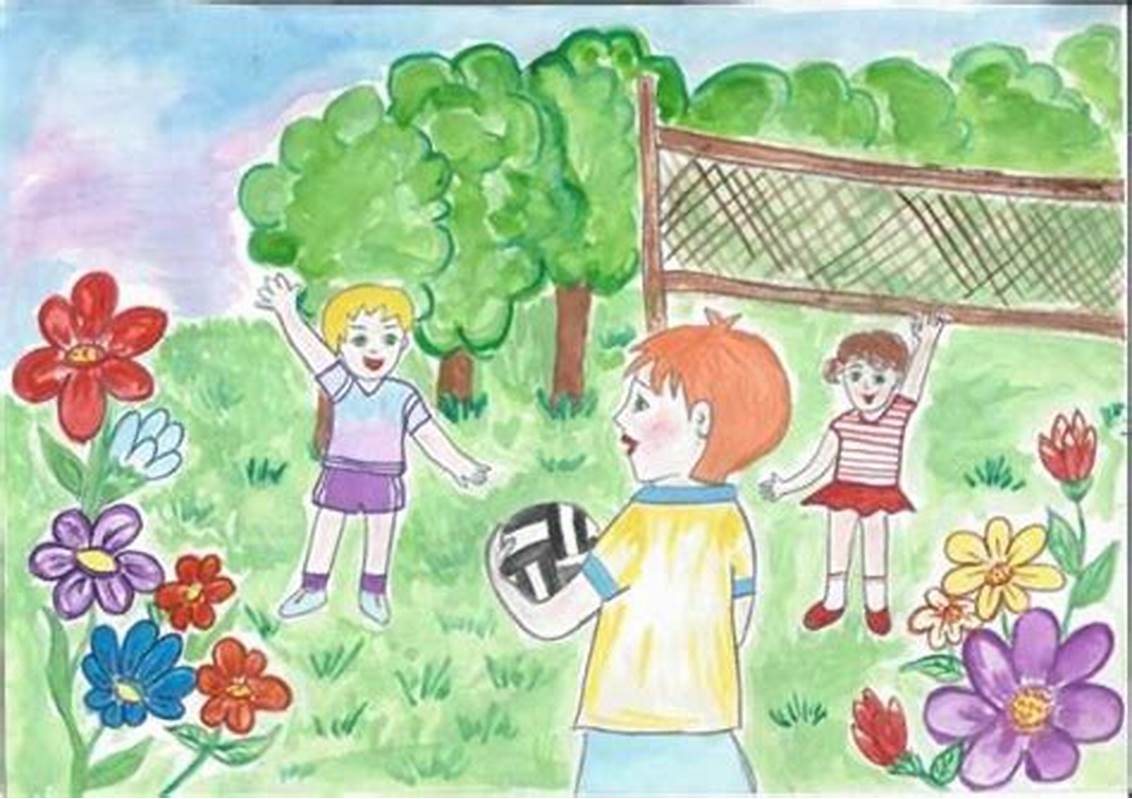 Детские рисунки на тему летние каникулы