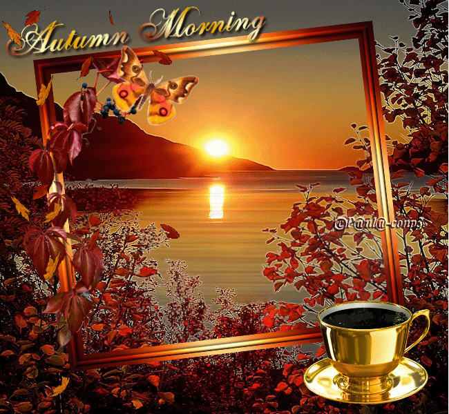 Красивое осеннее утро гиф. Пожелания доброго осеннего утра. Доброе утро осеннее море. Доброе осеннее утро милая. Доброе осеннее утро анимация красивые.