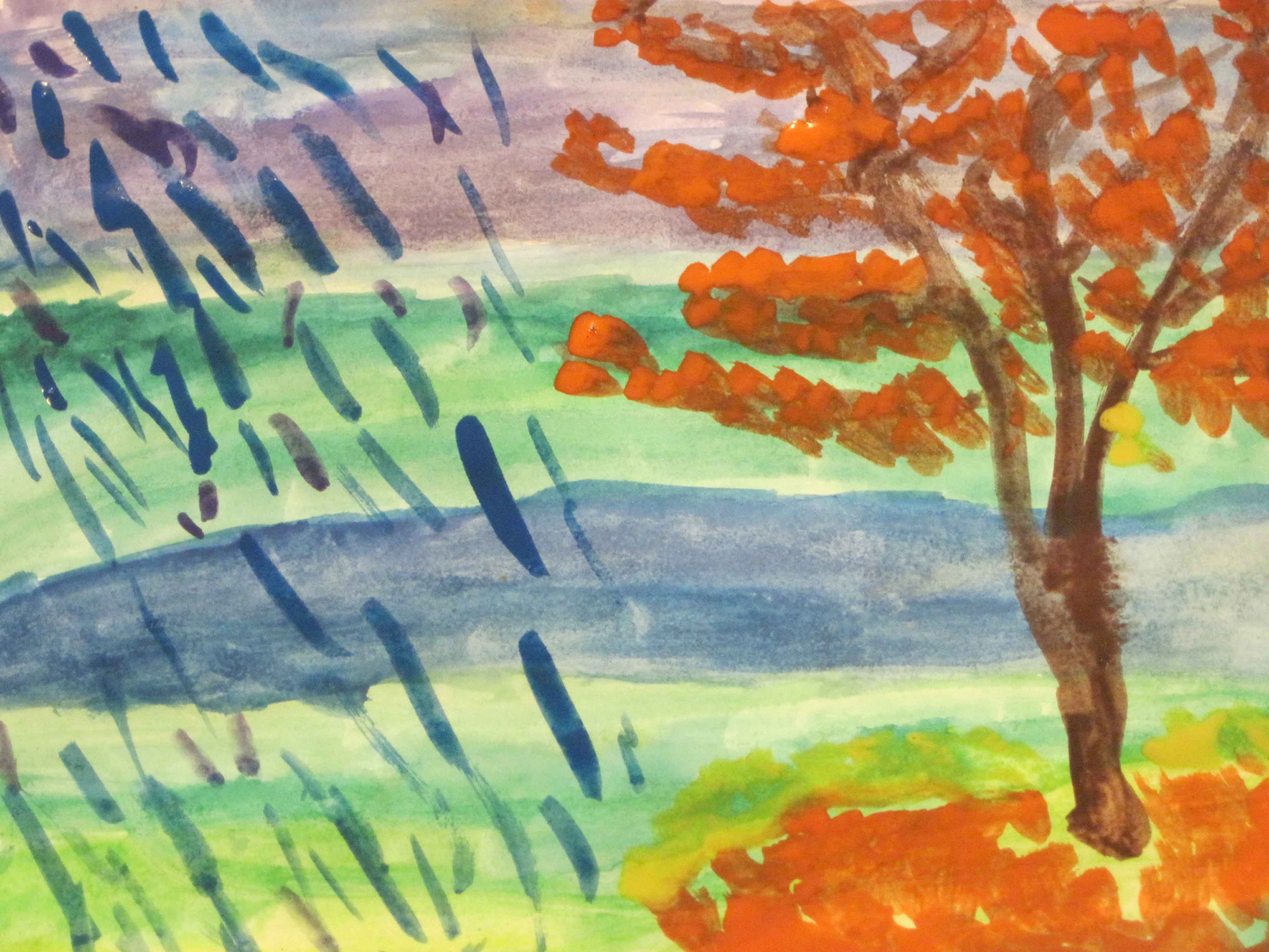 Природа и музыка 2 класс конспект. Рисунок на тему осень. Поздняя осень рисунок детский. Пейзаж для рисования для детей. Пасмурная осень рисование с детьми.