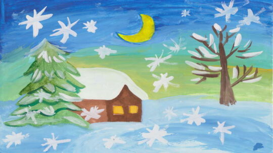 Рисунки на тему Зима для детей (70 картинок)