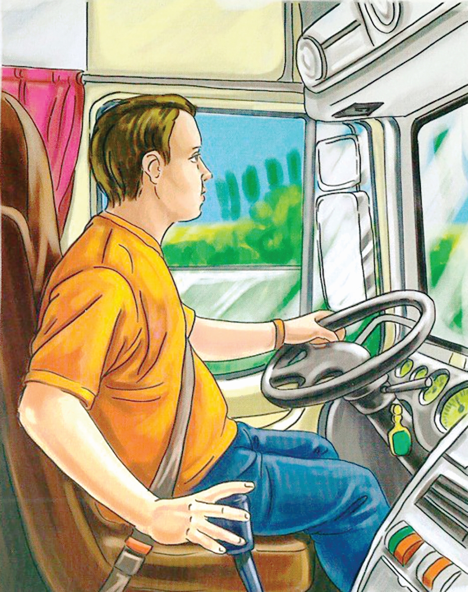 Водитель автобуса иллюстрация