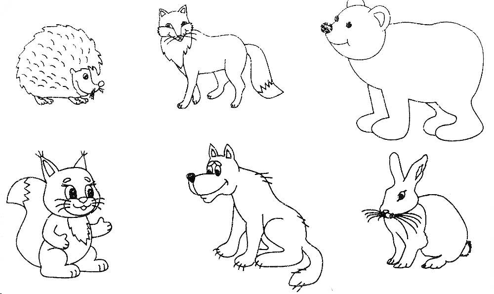Рисунки животных для детей 5 лет