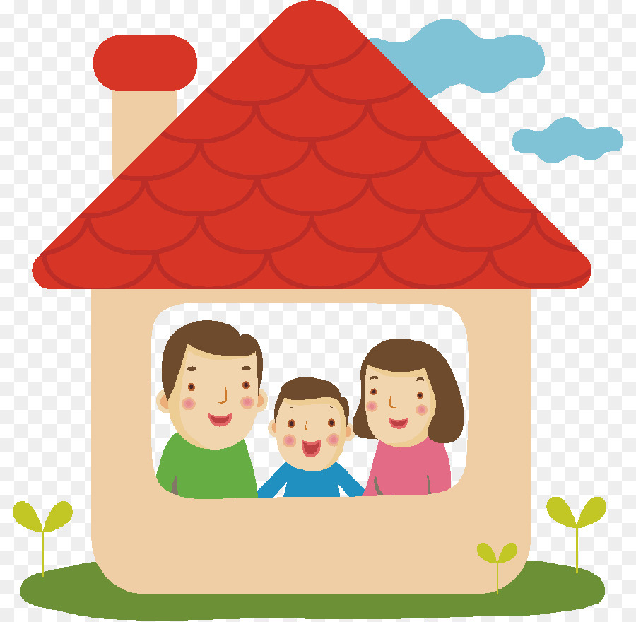 Семья в домике рисунок