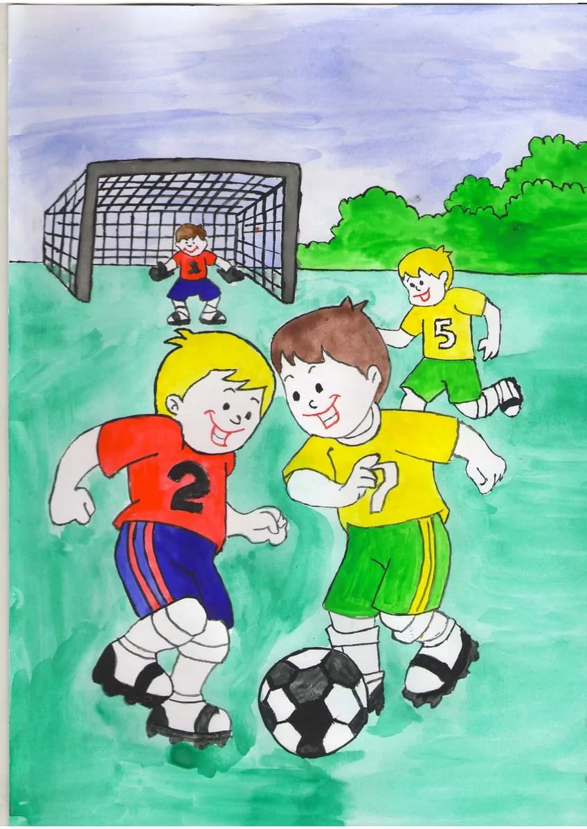 Конкурс рисунков на тему футбол