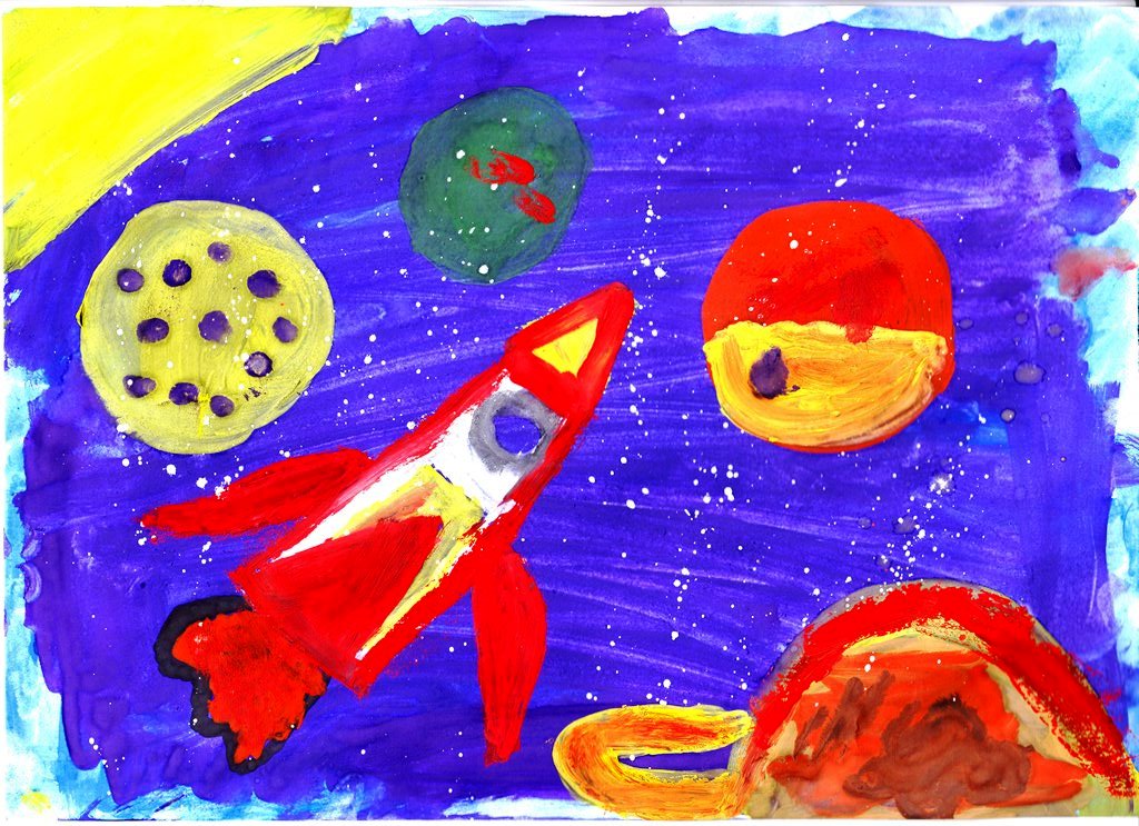 Рисунки о космосе для школьников. Рисование для детей космос. Космос рисунок для детей. Детям о космосе. Рисование космос для детей 5-6 лет.