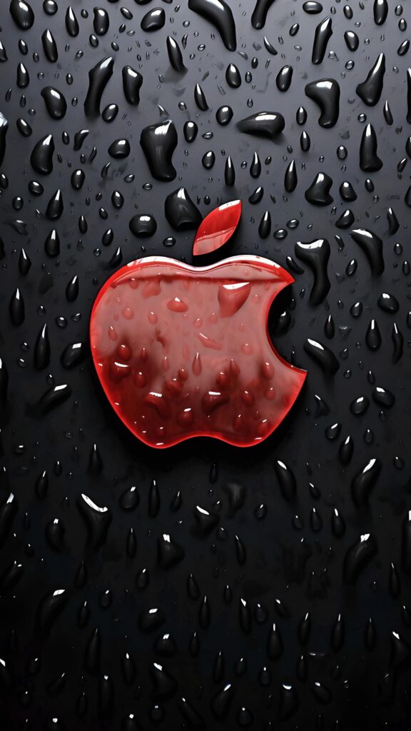 заставка на телефон капли, скачать картинку логотип apple