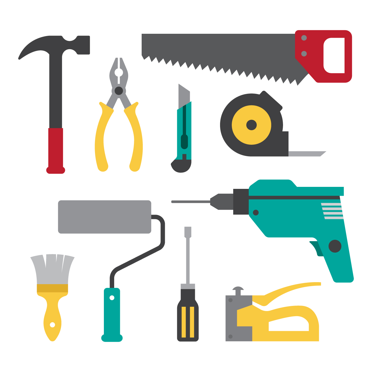 Technique tools. Строительные инструменты. Инструменты строителя. Инструменты без фона. Инструменты для ремонта.
