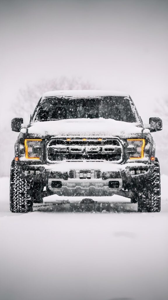 скачать картинку ford raptor, зима, снег