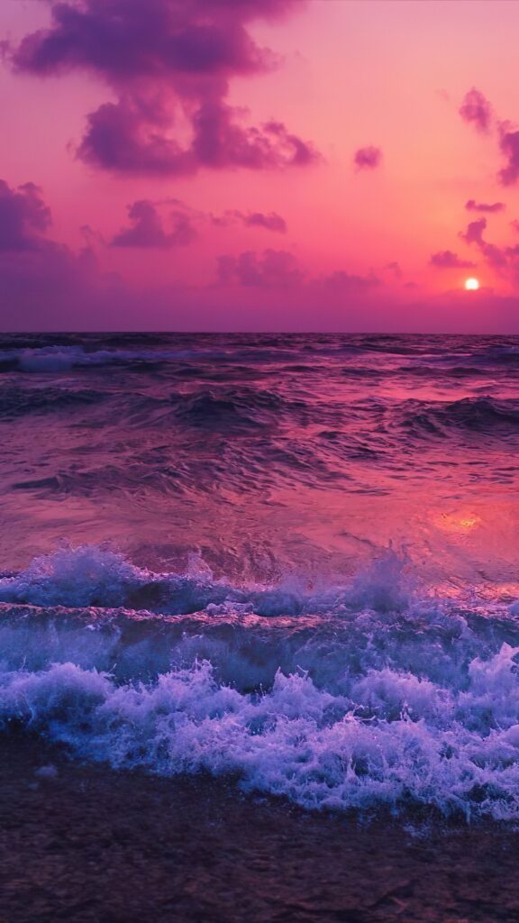 обои на телефон море, скачать картинку закат с красивым видом