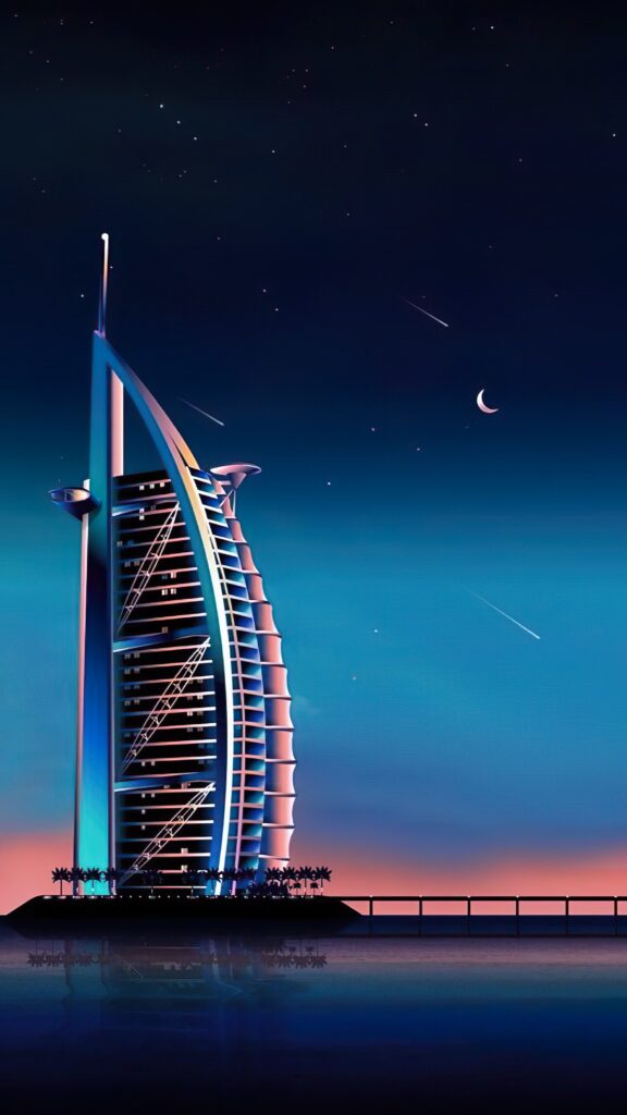 Дубай, архитектура, здание на берегу