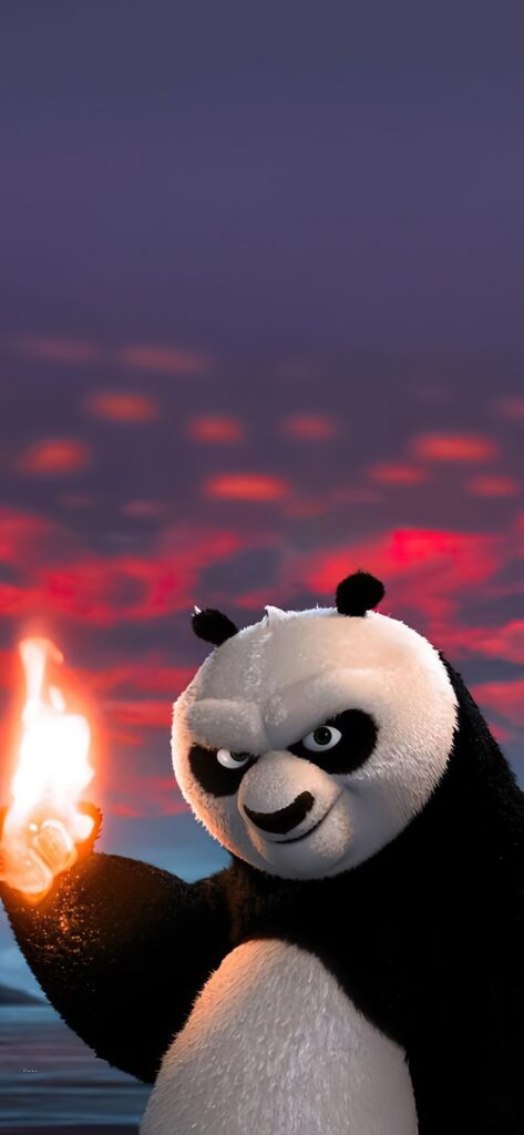 кунг фу панда, игра с огнем, мультик