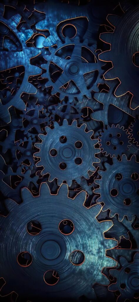 текстура, механический, темно синие шестеренки