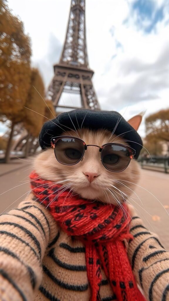 кот педант в Париже, деловой стиль, француз