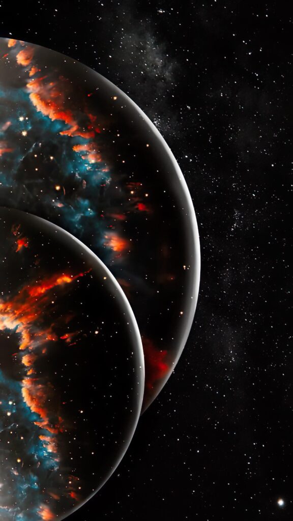 планеты, космический, плазма шар, черный фон